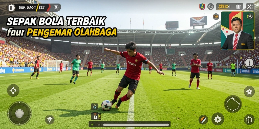 Tampilan gameplay 66K yang menegangkan dan seru dalam pertandingan sepak bola.