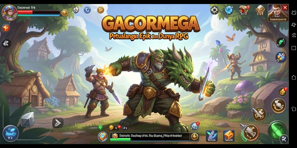 Tampilan menarik gameplay RPG di GACORMEGA.