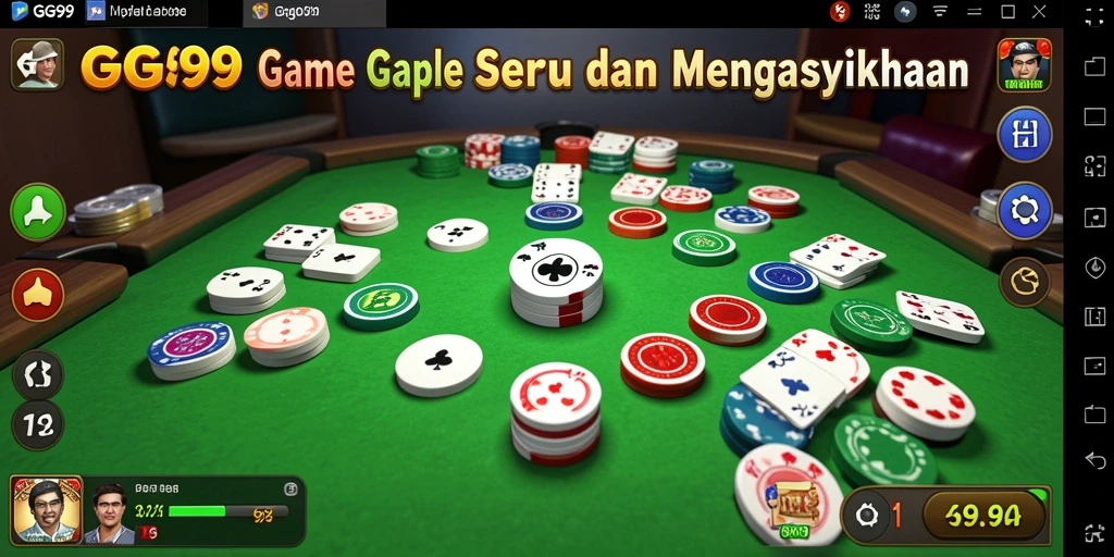 Tampilkan gameplay seru dari permainan Gaple di GG99.