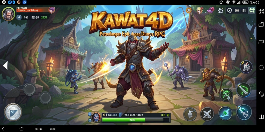 Gameplay KAWAT4D dengan aksi pertarungan yang mendebarkan.